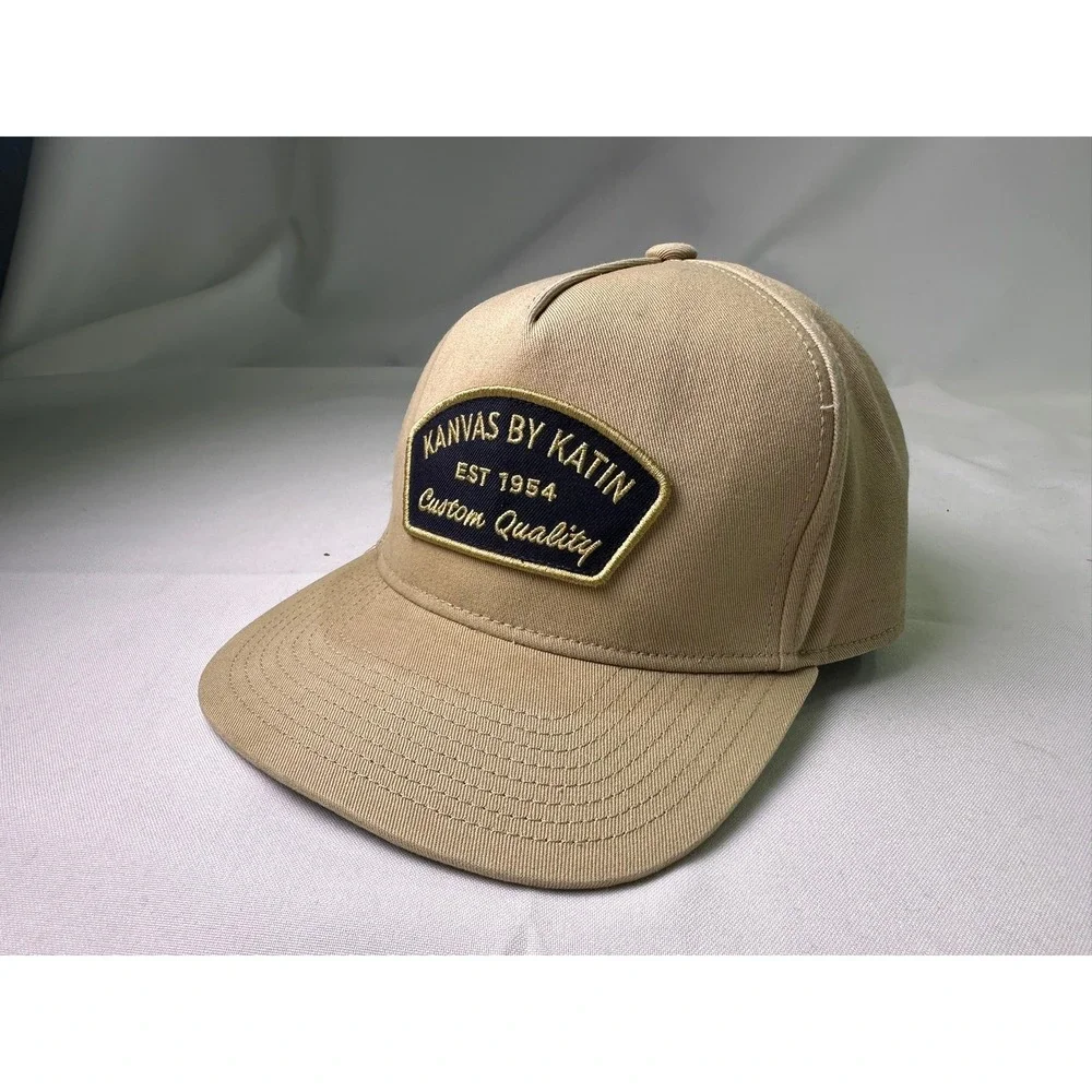 Katin Customs Hat Tan Cotton Canvas Snapback Est 1954 Patch Surf Skate‎ OSFA
